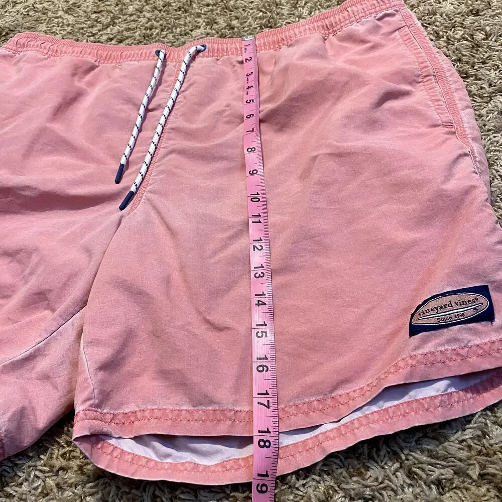 Vineyard Vines Mens XL Light Pink Swim Trunks Draw String Pull On Shorts